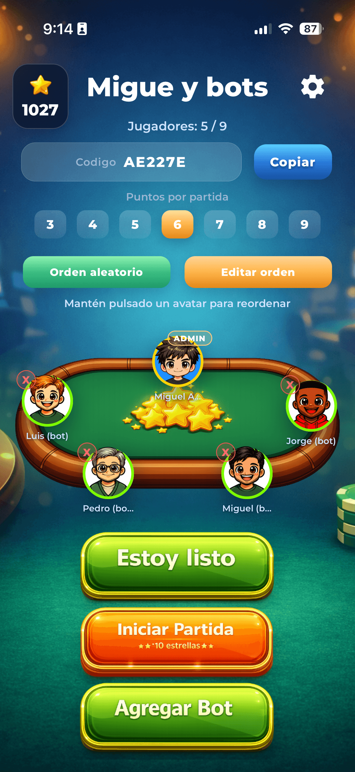 Lobby en tiempo real